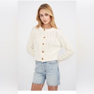 Marea by Liz Joy cream cardigan.  Size large.